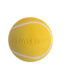 Playology жевательный мяч SQUEAKY CHEW BALL для собак средних и крупных пород с пищалкой и с ароматом курицы, цвет желтый,8 см