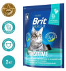 Brit Premium Корм сухой для кошек с чувствительным пищеварением (ягненок, индейка), 2кг