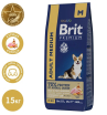 Brit Premium Корм сухой для собак средних пород (курица), 15кг
