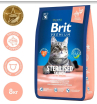 Brit Premium Cat Sterilised Корм сухой для стерилизованных кошек (лосось, курица), 8кг