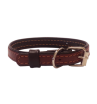 412230-2 Ошейник кожаный, ш 30, обх 40-55, бордовый верх, черный низ