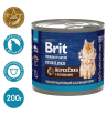 Brit Консерва для стерилизованных кошек (мясо перепёлки, яблоко), 200г