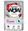 AlphaPet WOW влажный корм для кошек с чувствительным пищеварением, соус (утка, потрошка) 85гр