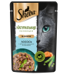 Sheba Корм консервированный полнорационный для кошек (лосось, горох в соусе), 75г