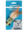 Игрушка для кошек For Friends «Мышка с пушистым хвостиком» с кошачьей мятой 3,5*2,6 см