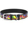 Collar Waudog Ошейник для собак (рисунок витраж, черный)