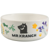 Миска Mr.Kranch керамическая для собак 420 мл Цветы Прованса васильковая