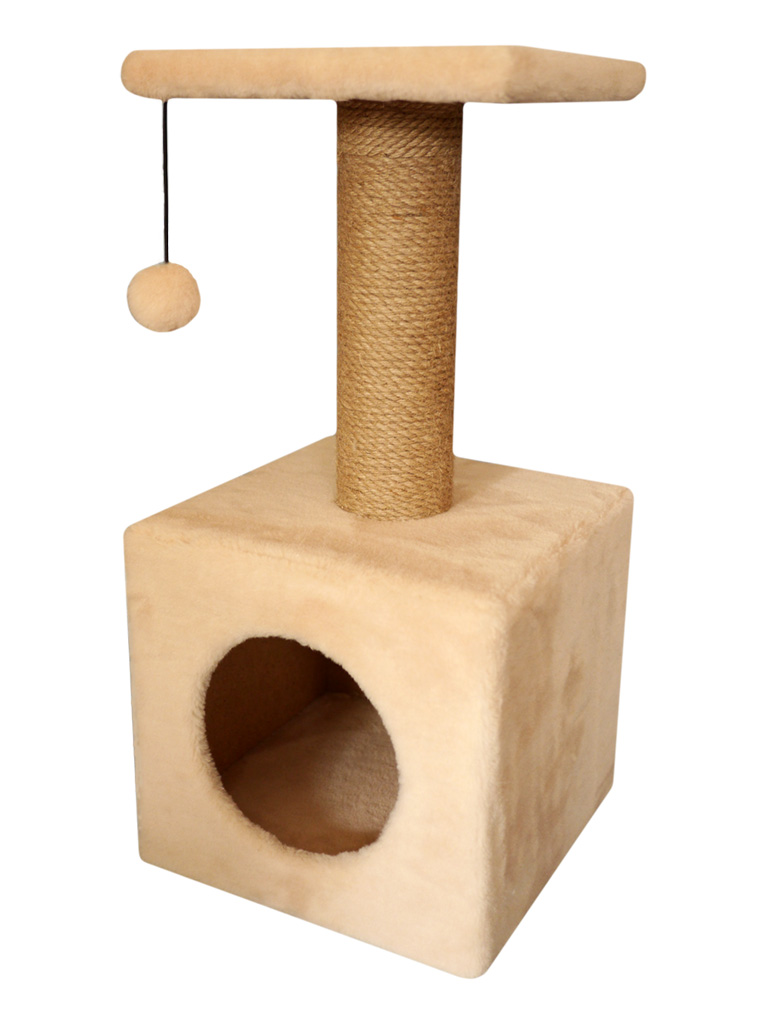 Cat-House Когтеточка для кошек (домик с полкой, джут), 65см
