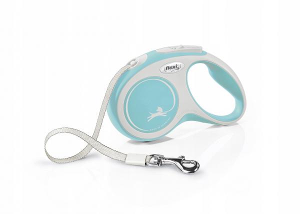 Рулетка Flexi "Neon" (S) ремень, 5м, розовая