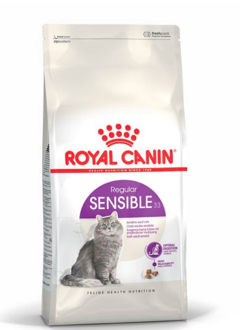 Royal Canin Sensible 33 Корм сухой сбалансированный для взрослых кошек с чувствительной пищеварительной системой