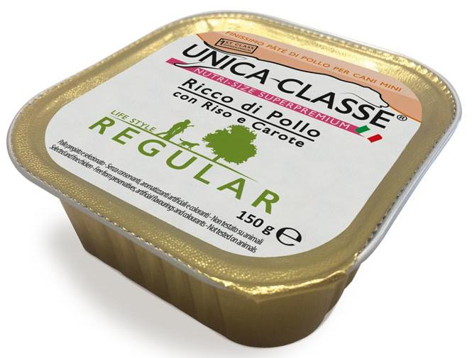 Unica Classe Консерва для собак мелких пород (курица, рис и морковь), 150г 