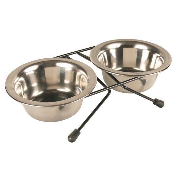 Набор мисок (2шт.) "TRIXIE" "Eat-on-Feet", 0.2л/диам.10см