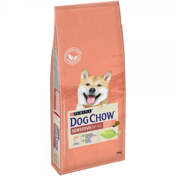 Dog Chow Adult Sensitive корм для взрослых собак с чувствительным пищеварением (лосось)
