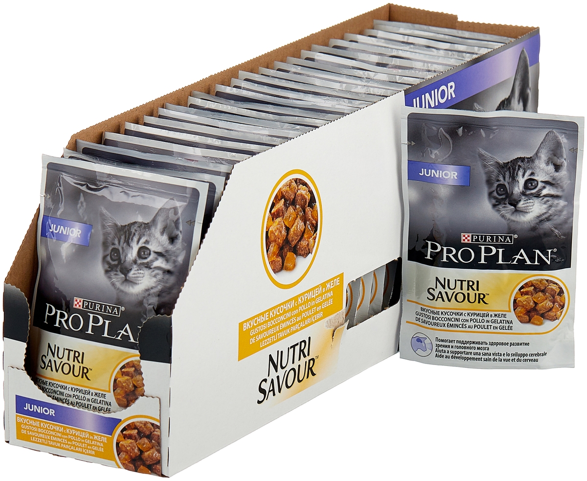 Purina Pro Plan Junior пауч для котят с курицей в желе | Купить на e-zoo.by