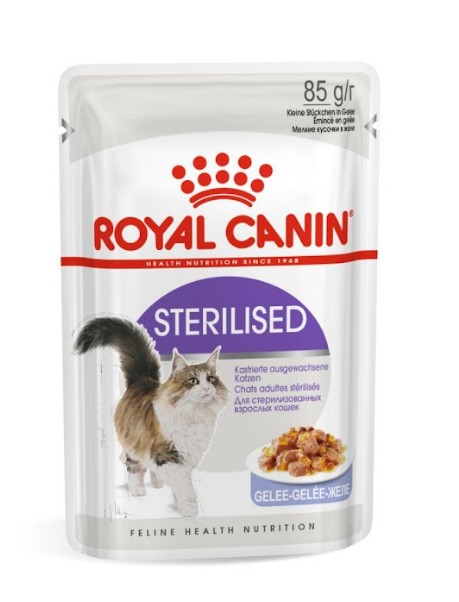Royal Canin Sterilised Корм консервированный для взрослых кошек в желе, 85 гр