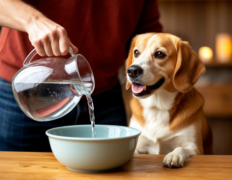 Почему собака не пьет воду